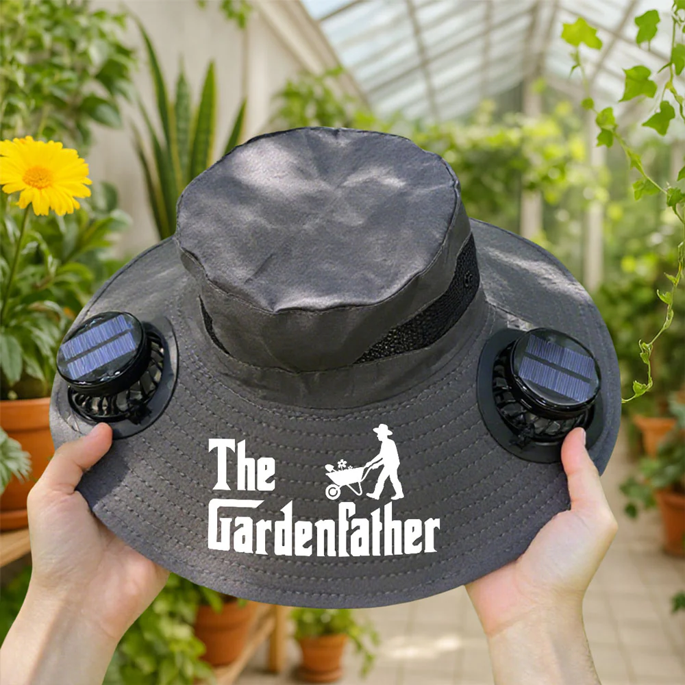 The Gardenfather - Personalized Custom Solar Fan Hat - Image 2