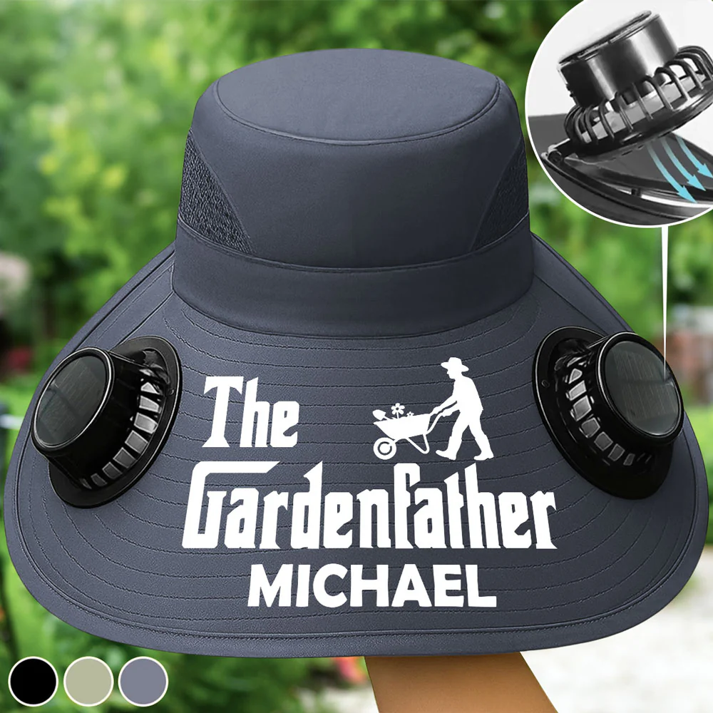 The Gardenfather - Personalized Custom Solar Fan Hat - Image 3