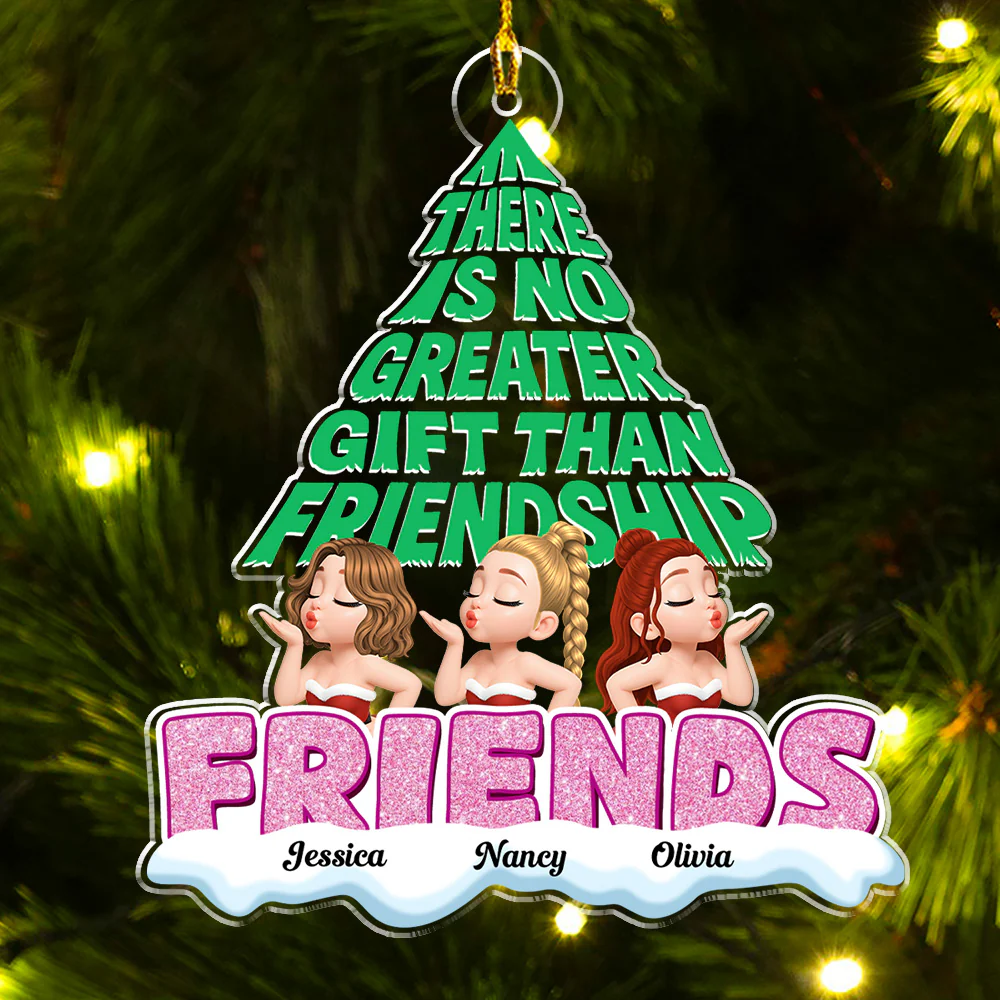 The Gift Of Friendship - Personalized Custom Acrylic Ornament - Image 4
