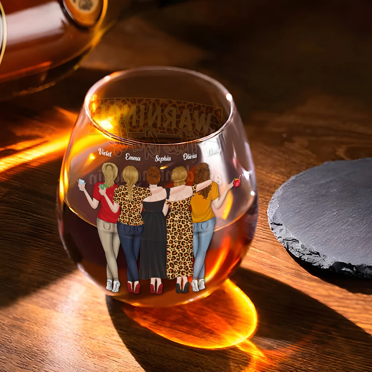 The Girls Are Drinking Again 2024 - Personalized Custom Wine Glass - Image 3