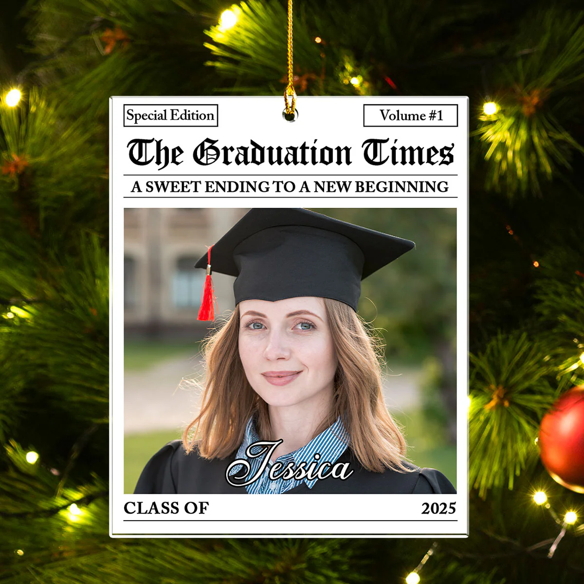 The Graduation Times - Personalized Custom Acrylic Ornament - Image 6