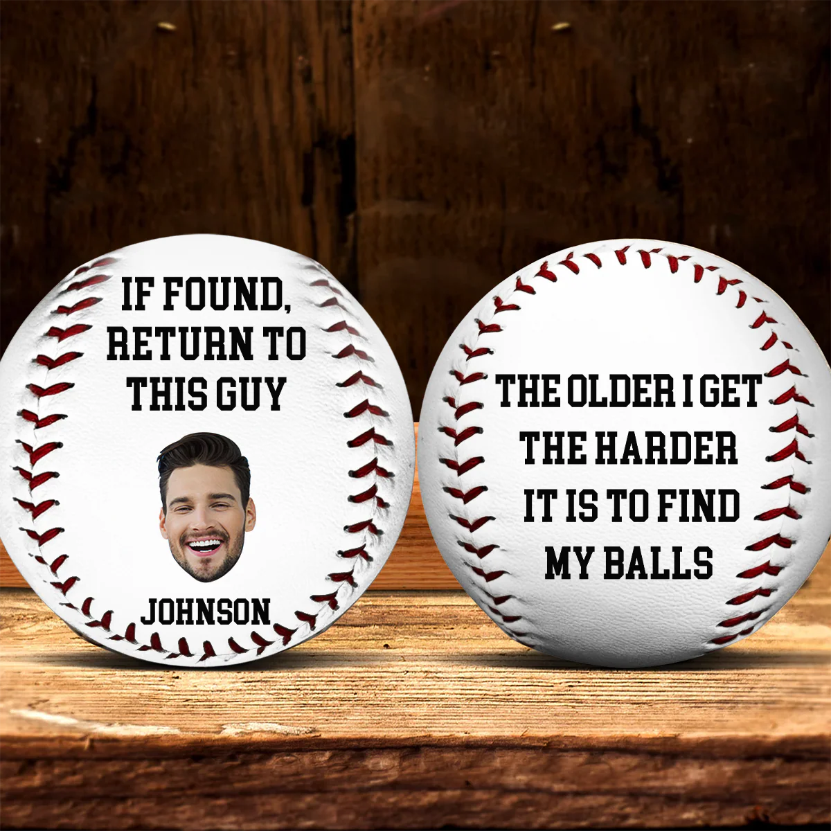 The Grass Hides My Balls - Personalized Custom Baseball - Image 3