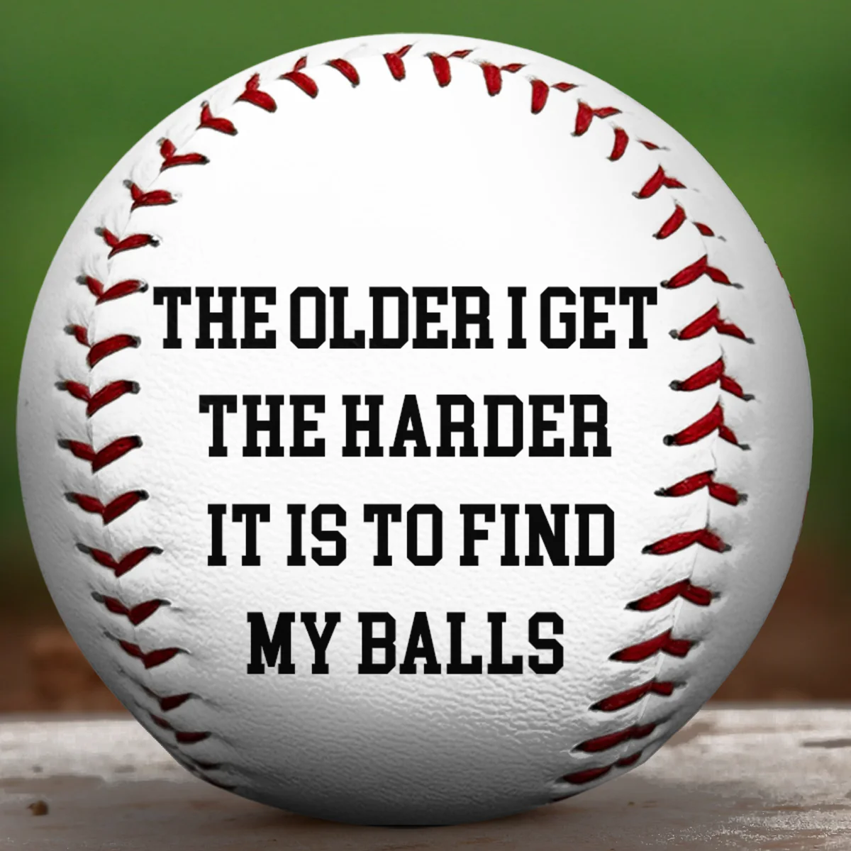 The Grass Hides My Balls - Personalized Custom Baseball - Image 4