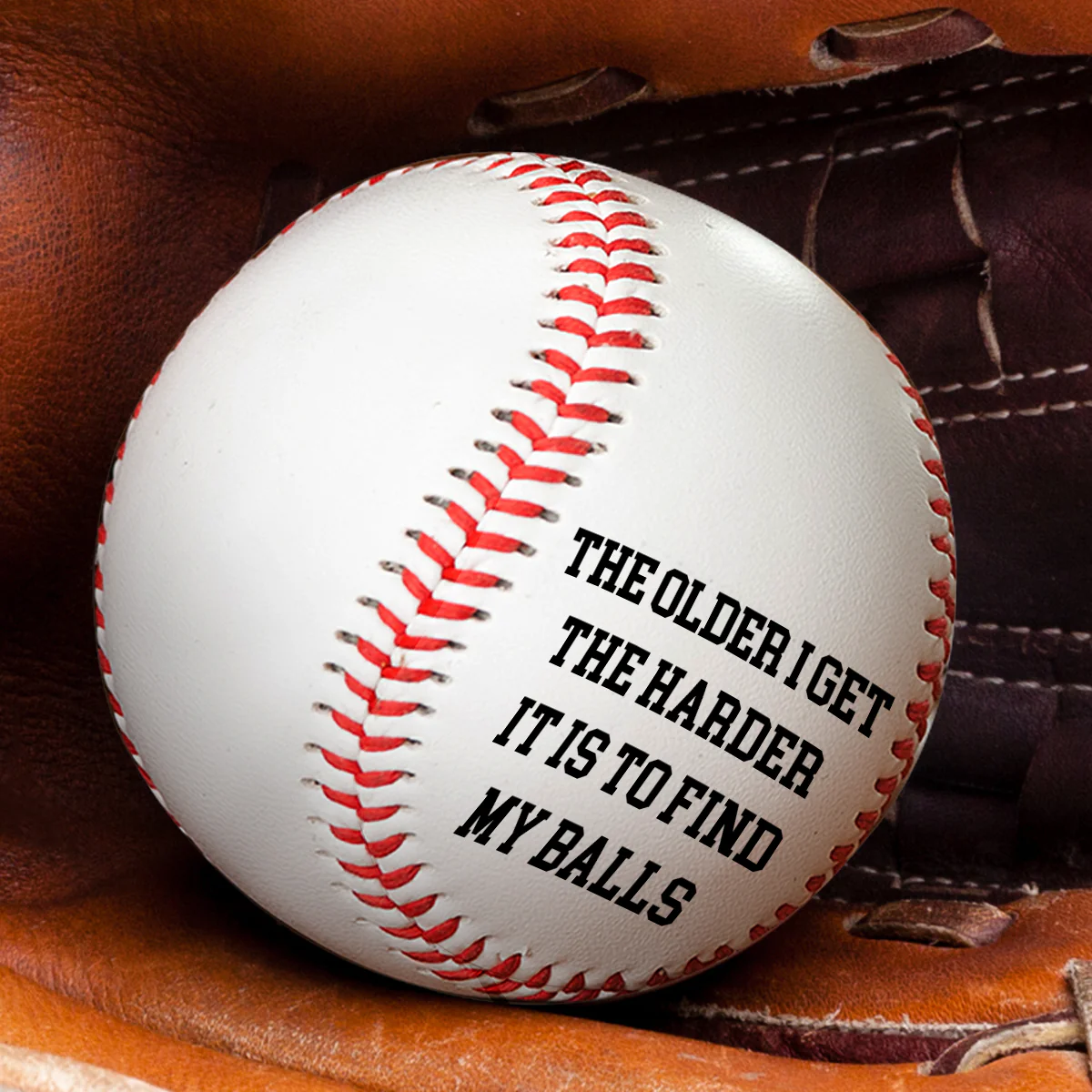 The Grass Hides My Balls - Personalized Custom Baseball - Image 5