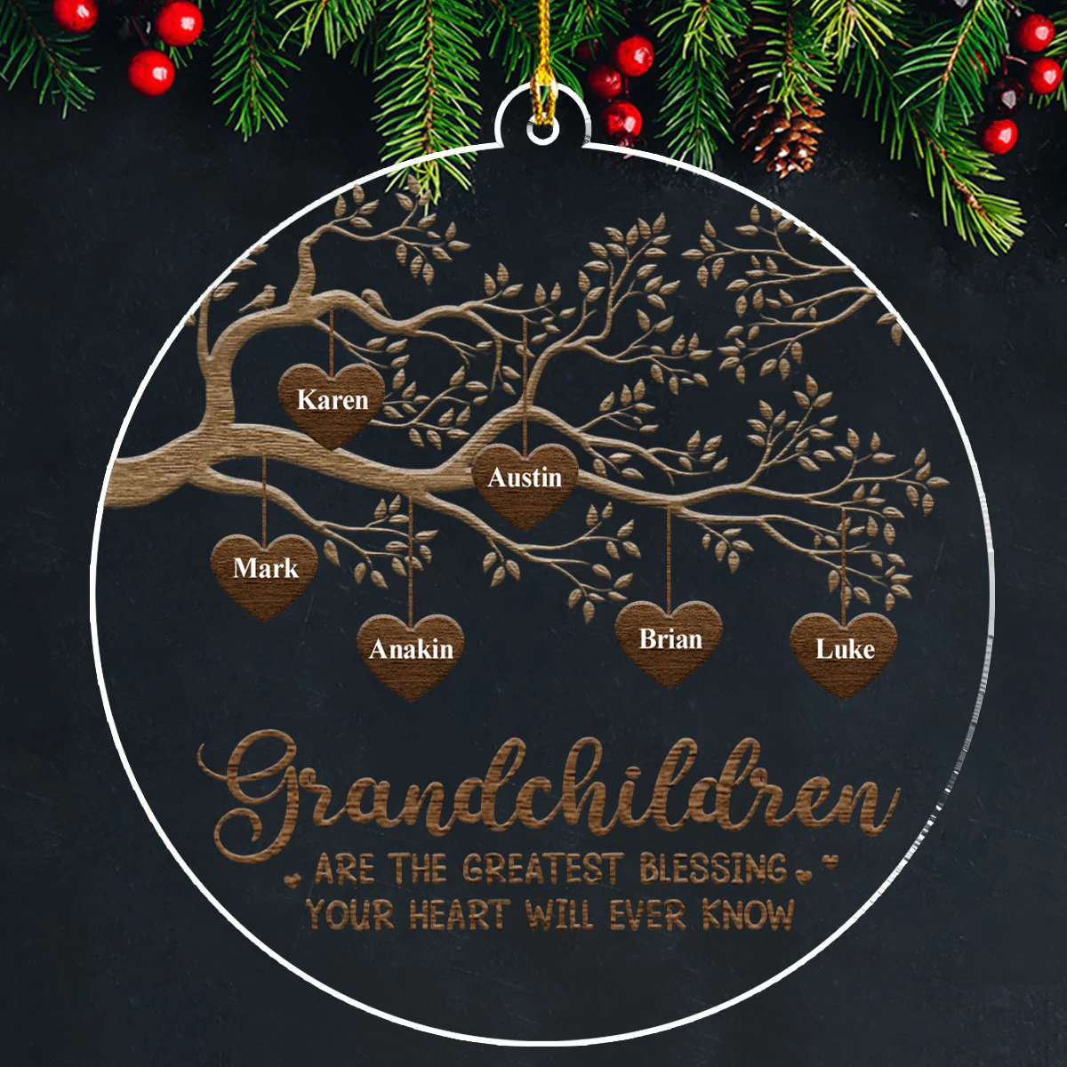 The Greatest Blessing - Personalized Custom Acrylic Ornament - Image 2