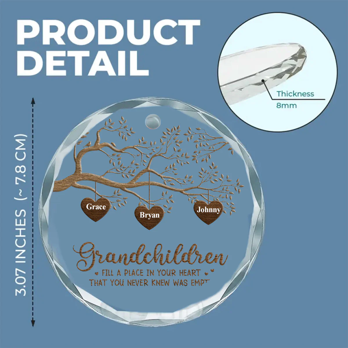 The Greatest Blessing - Personalized Custom Glass Ornament - Image 5