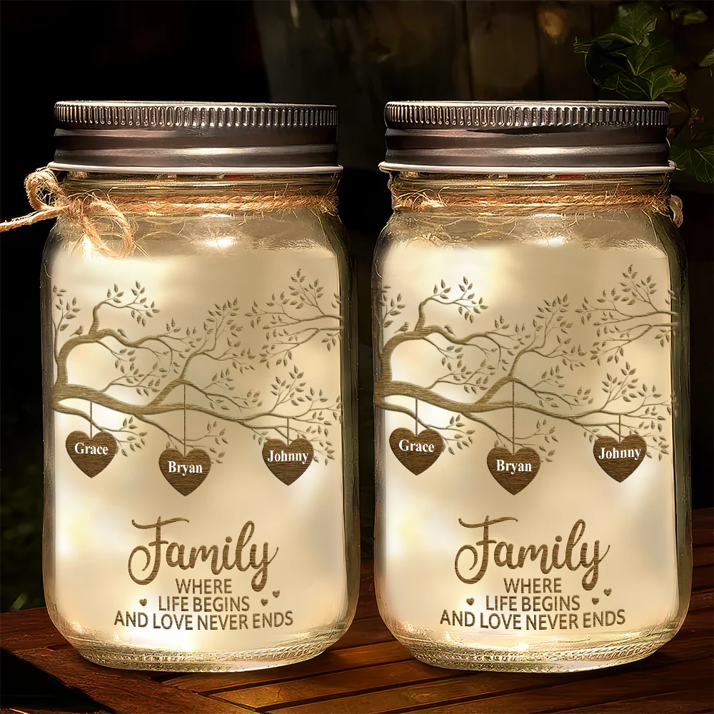 The Greatest Blessing - Personalized Custom Mason Jar Light - Image 2