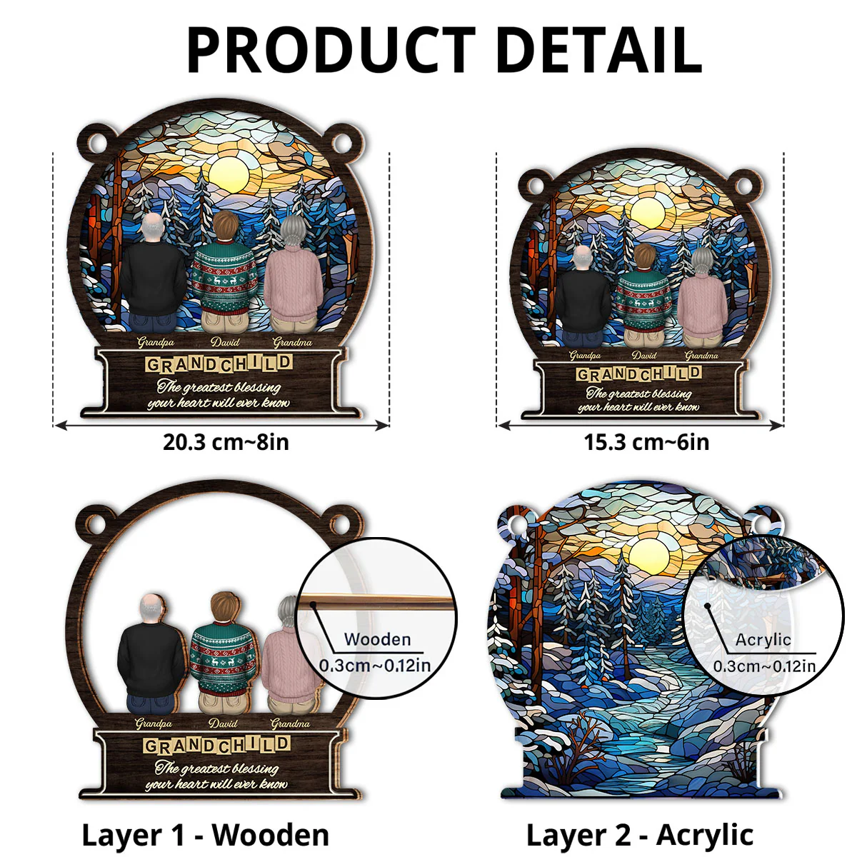 The Greatest Blessing - Personalized Custom Suncatcher - Image 4