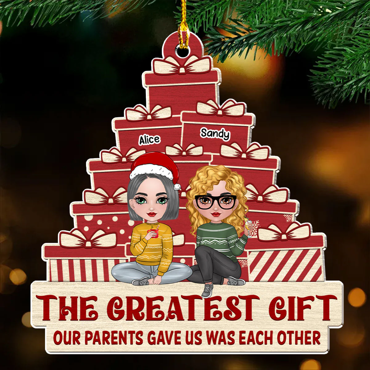 The Greatest Gift Our Parents Gave Us - Personalized Custom Acrylic Ornament - Image 2