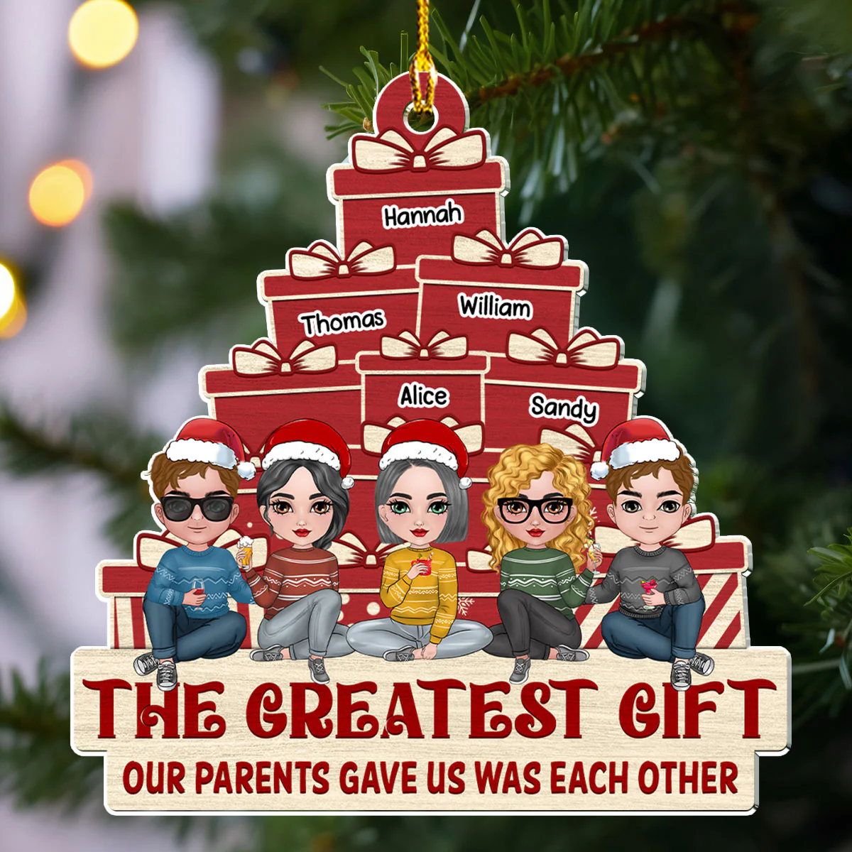 The Greatest Gift Our Parents Gave Us - Personalized Custom Acrylic Ornament - Image 4