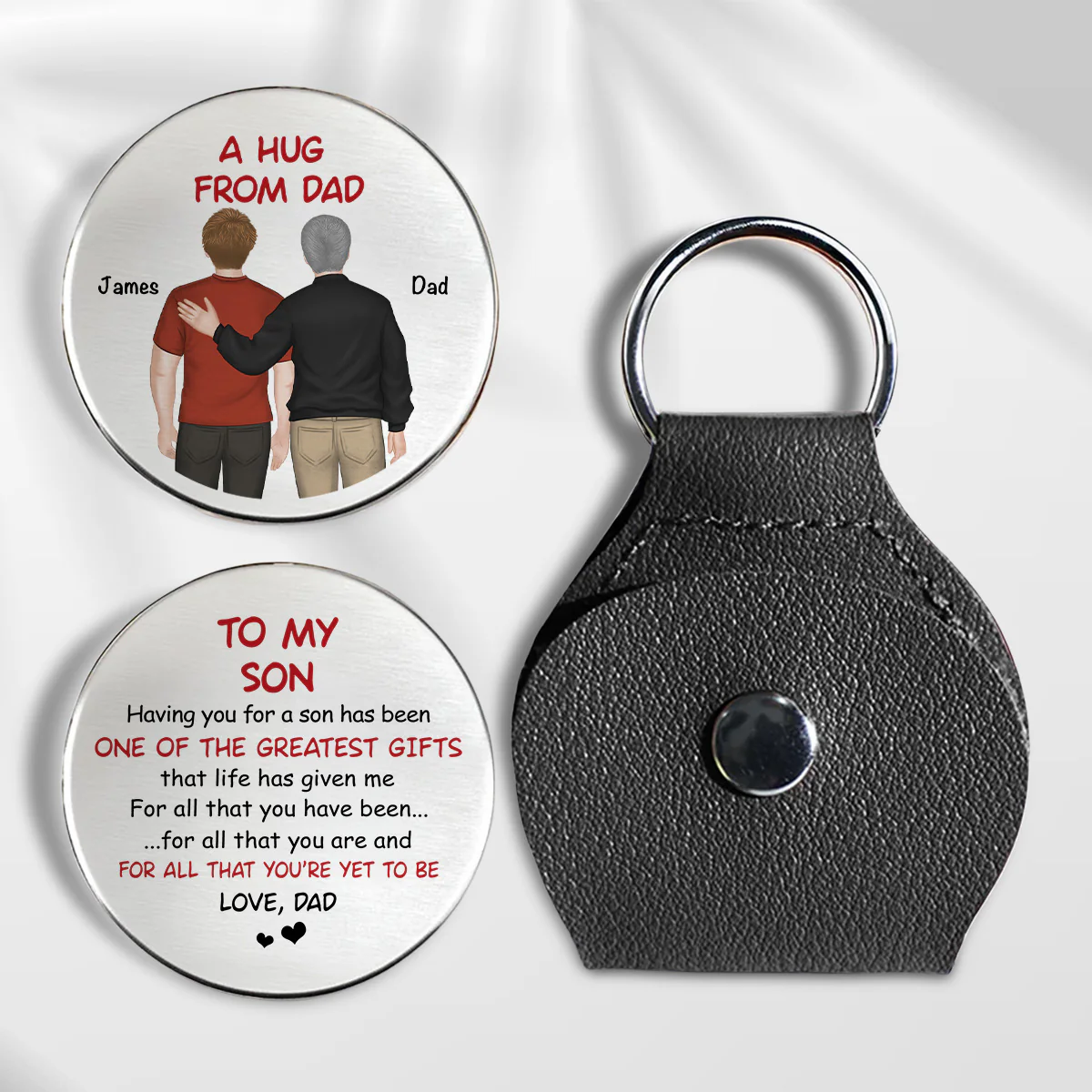 The Greatest Gifts From Dad - Personalized Custom Pocket Hug - Image 6