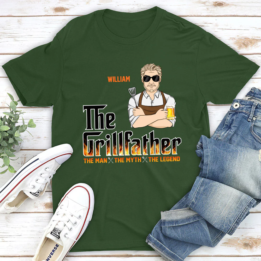 The Grillfather - Personalized Custom Shirt - Image 2