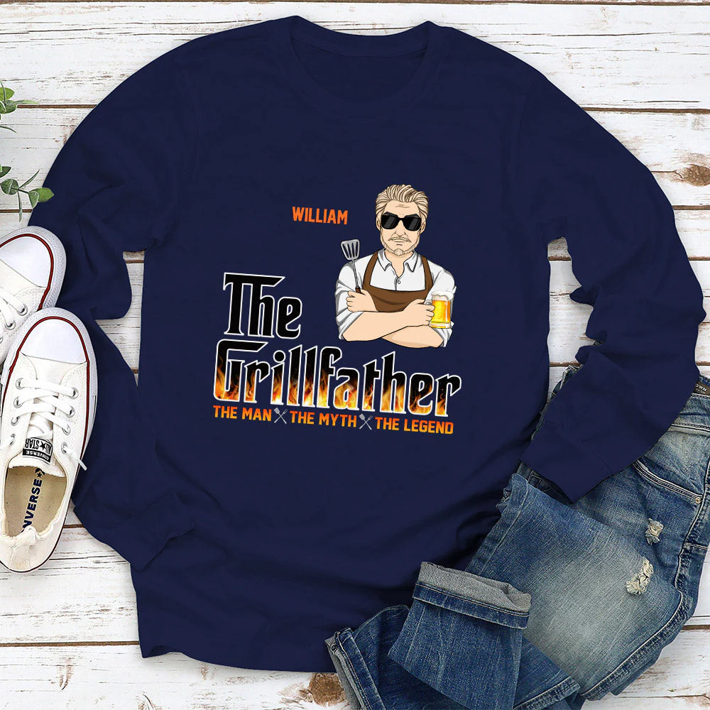 The Grillfather - Personalized Custom Shirt - Image 4