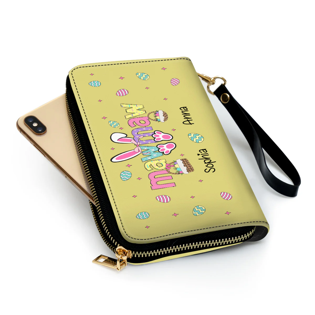 The Heart Of Grandma Is Pure Gold - Personalized Custom Leather Wallet - Image 3