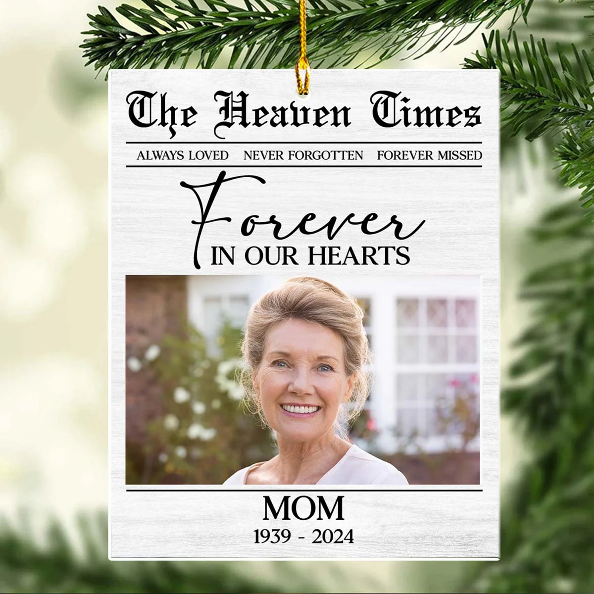 The Heaven Times - Personalized Custom Acrylic Ornament - Image 2