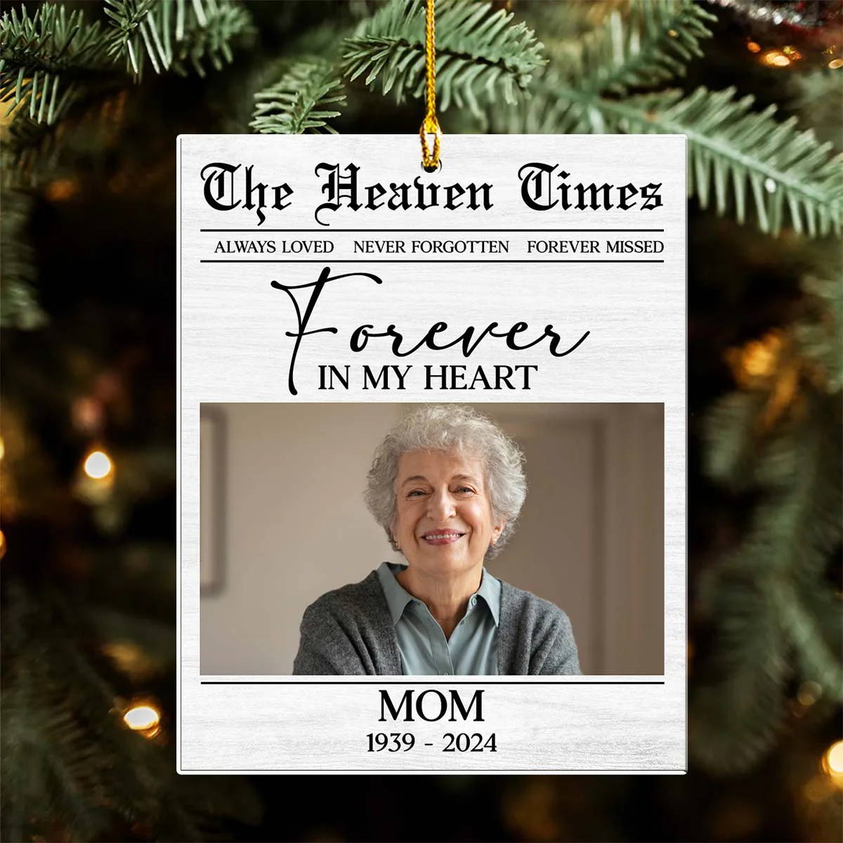 The Heaven Times - Personalized Custom Acrylic Ornament - Image 4
