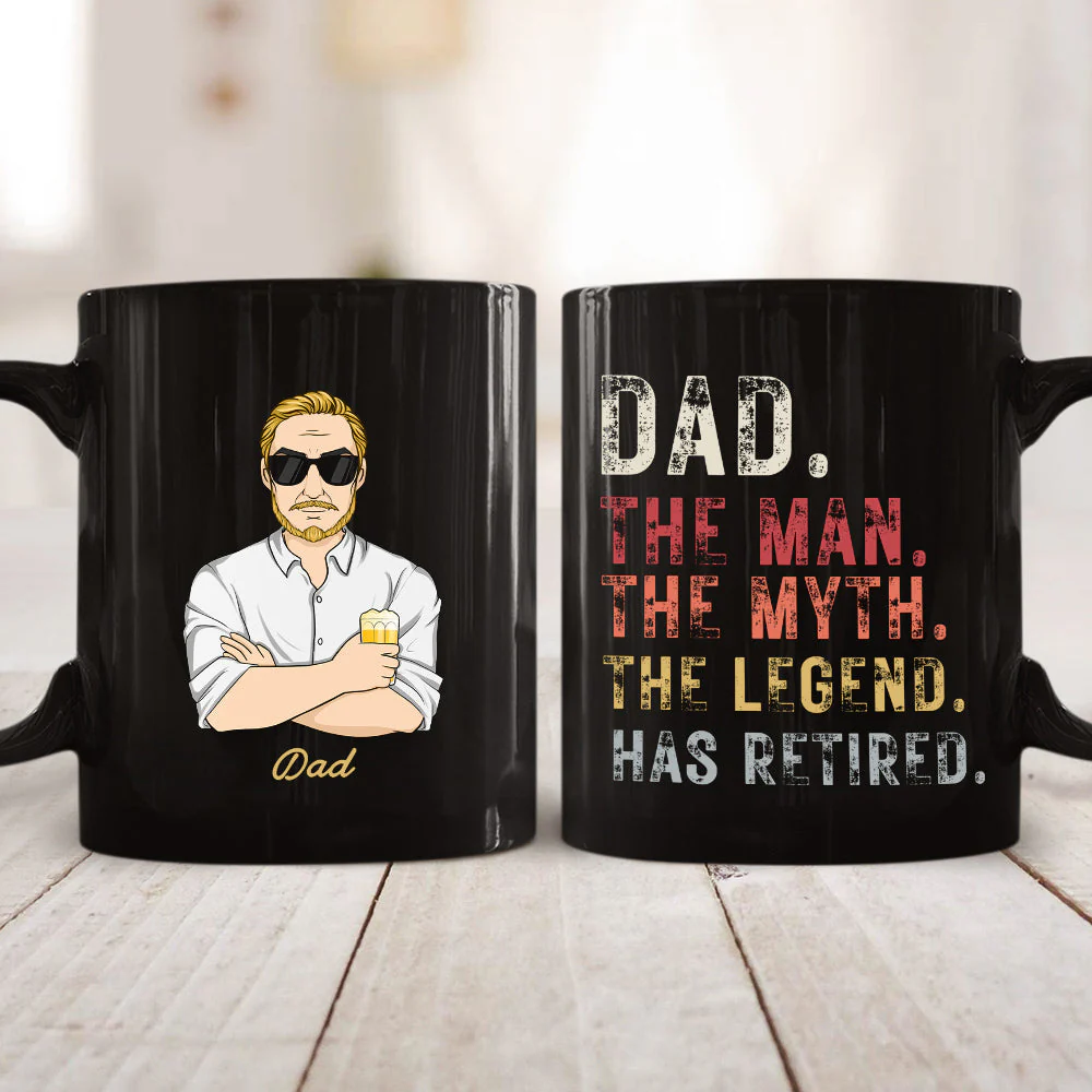 The Legend Has Retired - Personalized Custom Coffee Mug - Image 3
