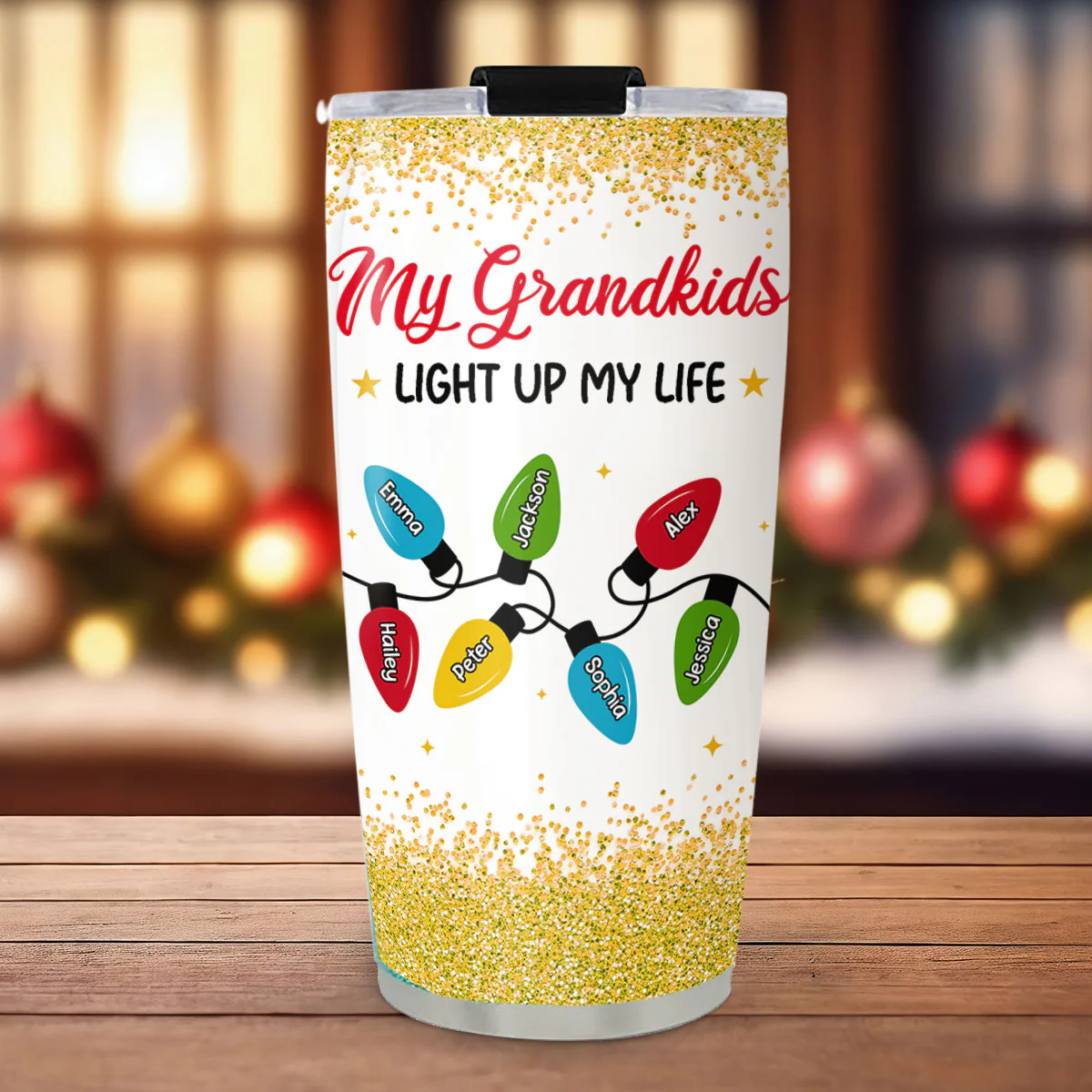 The Light Of Grandma Life - Personalized Custom Tumbler - Image 2