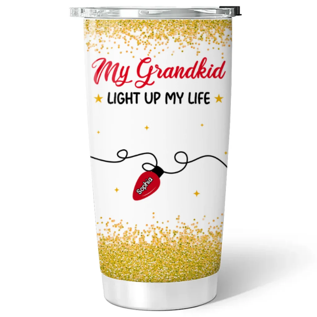 The Light Of Grandma Life - Personalized Custom Tumbler - Image 6