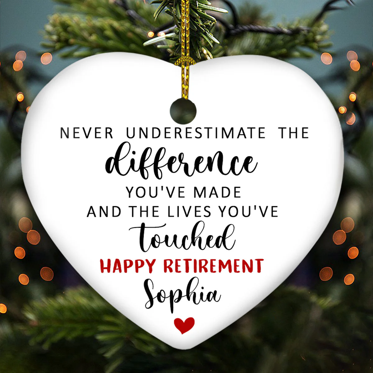 The Lives You Have Touched - Personalized Custom Ceramic Ornament