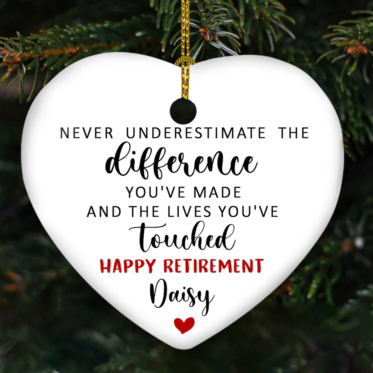 The Lives You Have Touched - Personalized Custom Ceramic Ornament - Image 5