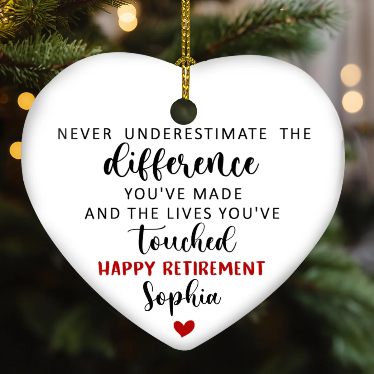 The Lives You Have Touched - Personalized Custom Ceramic Ornament - Image 6