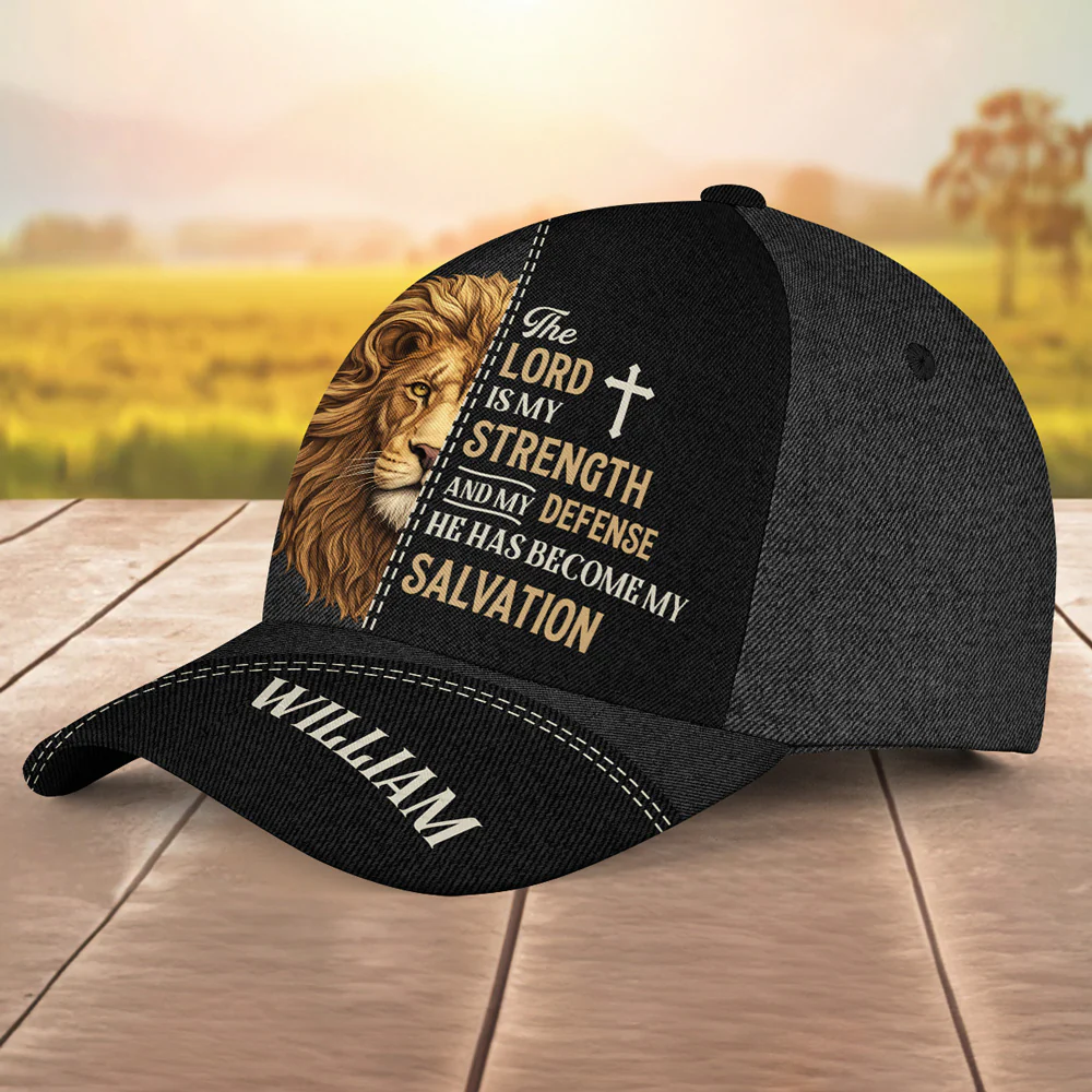 The Lord Is My Strength - Personalized Custom Classic Cap - Image 2