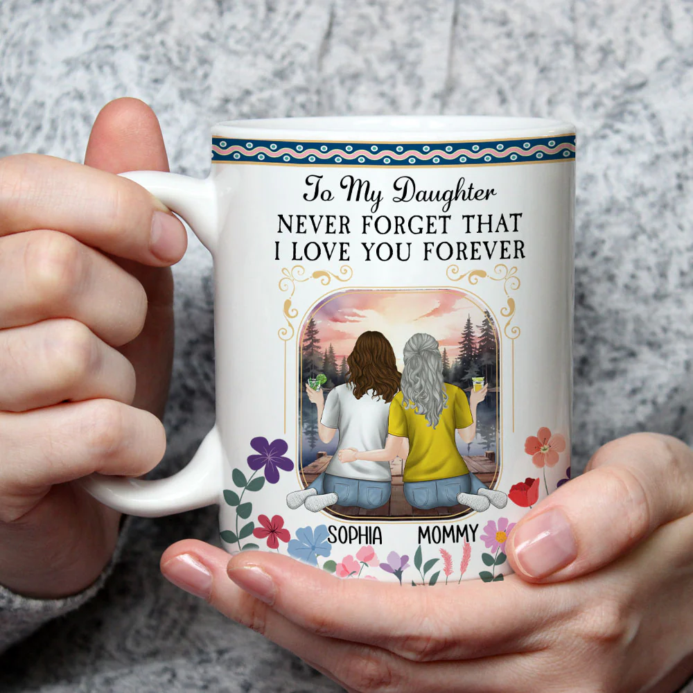 The Love Between A Mother And Daughters - Personalized Custom Coffee Mug - Image 2