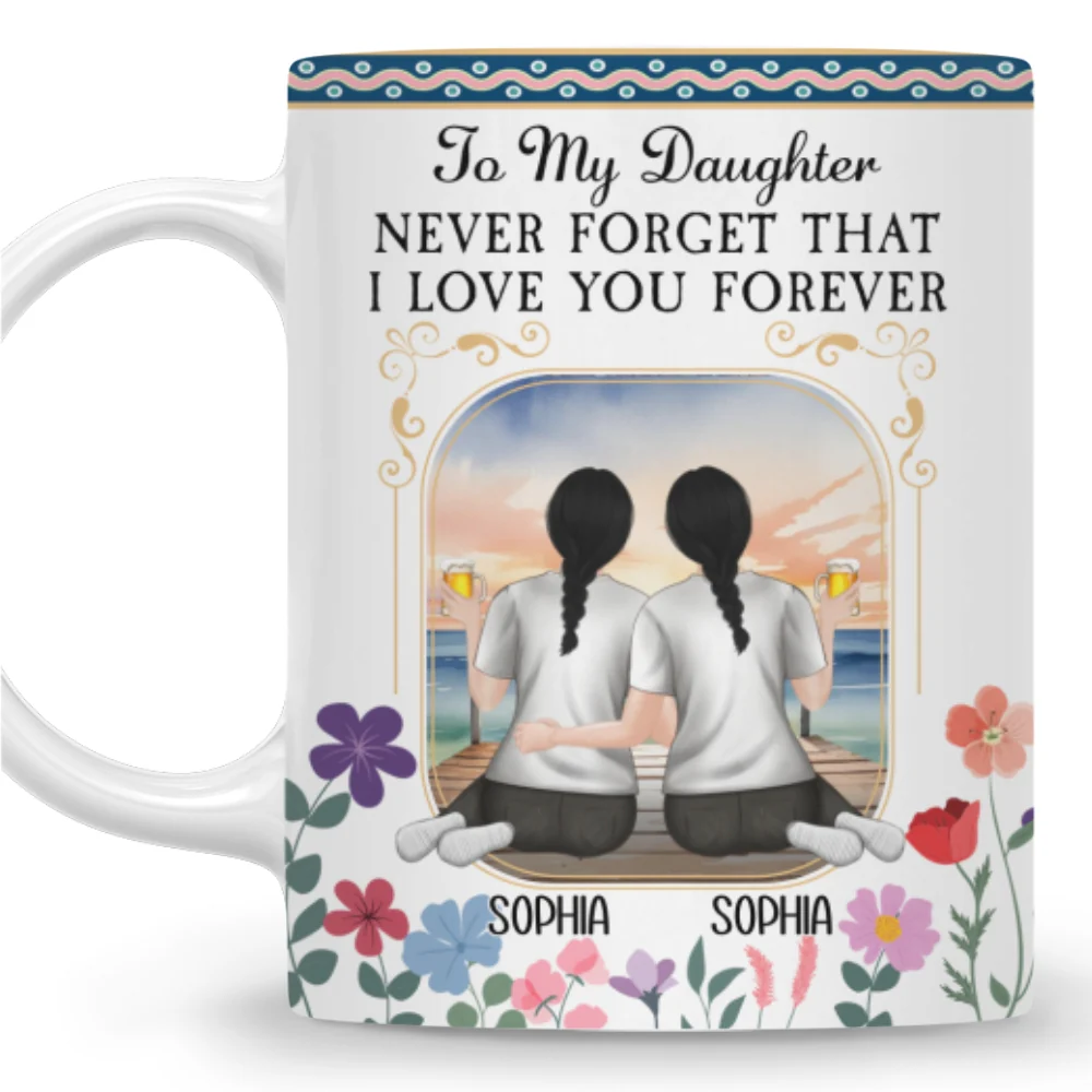 The Love Between A Mother And Daughters - Personalized Custom Coffee Mug - Image 4