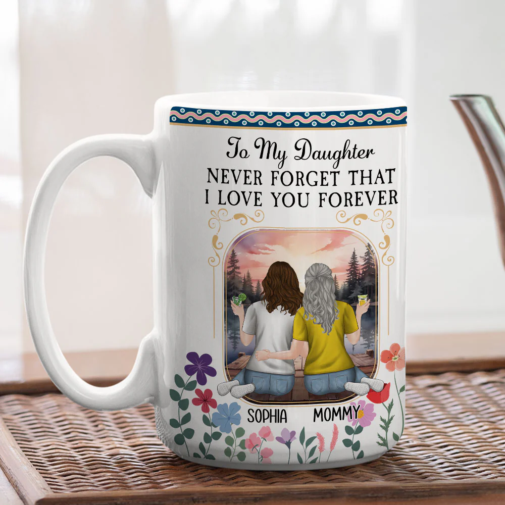 The Love Between A Mother And Daughters - Personalized Custom Coffee Mug - Image 5