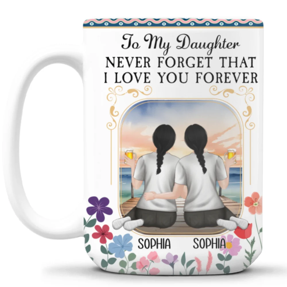 The Love Between A Mother And Daughters - Personalized Custom Coffee Mug - Image 7