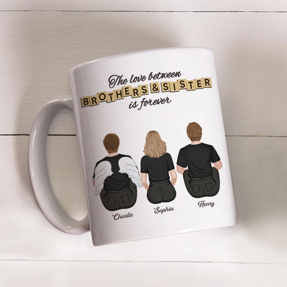 The Love Between Brothers And Sister - Personalized Custom Coffee Mug - Image 4
