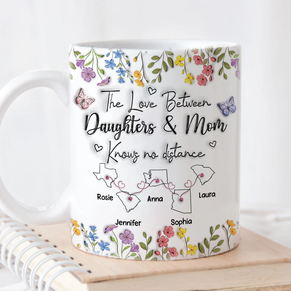 The Love Between Daughter And Mom Knows No Distance - Personalized Custom 3D Inflated Effect Mug - Image 5