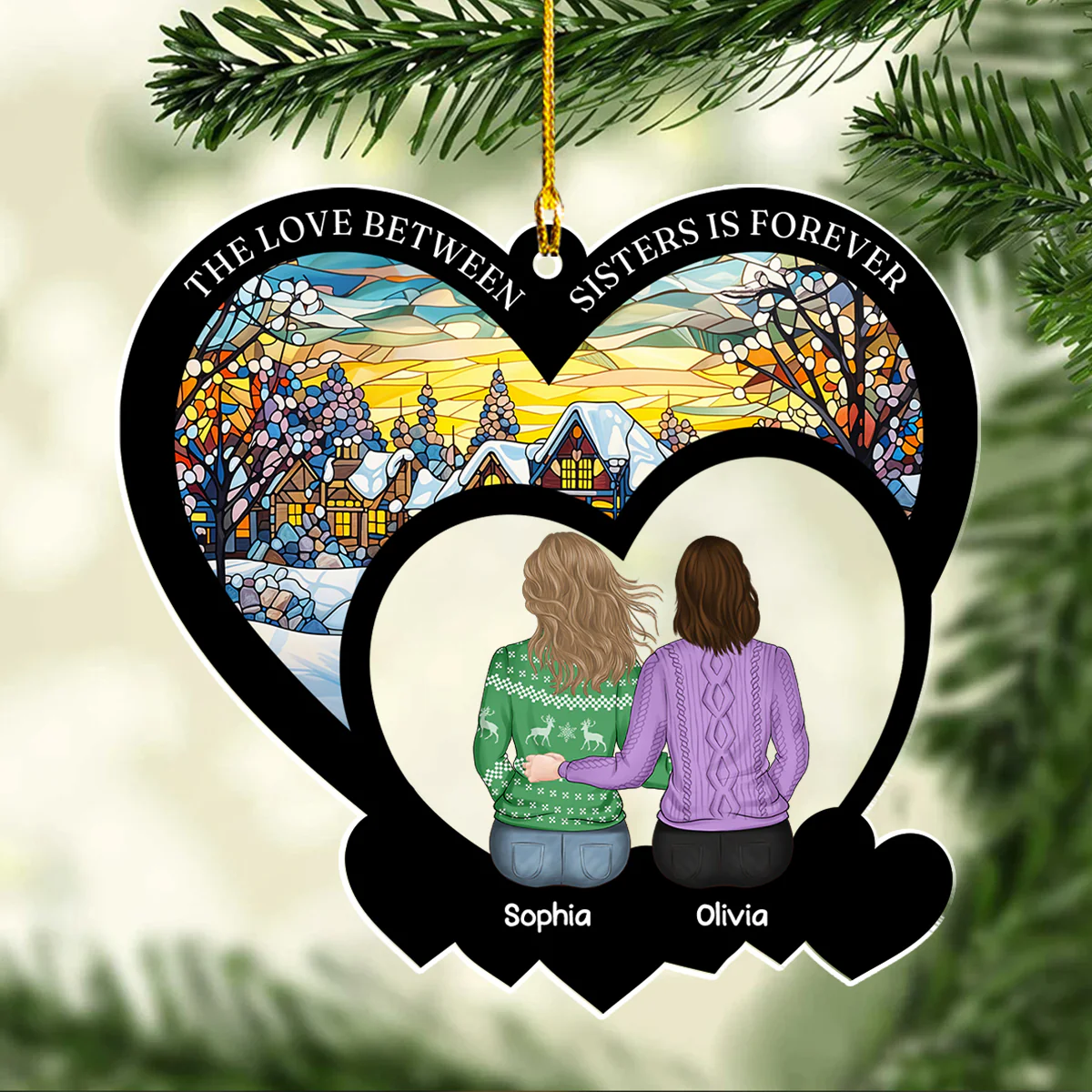 The Love Between Family Is Forever - Personalized Custom Acrylic Ornament - Image 5