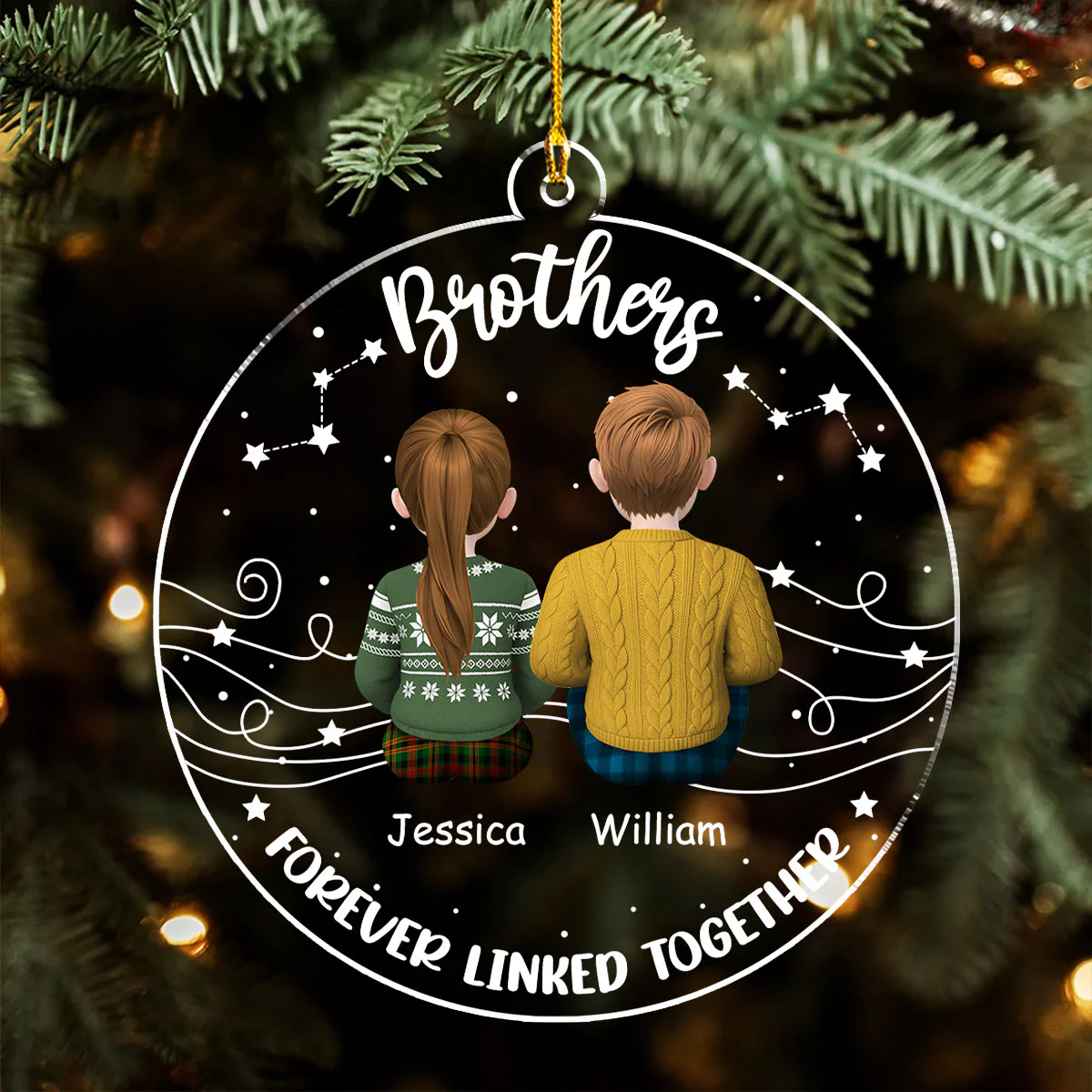 The Love Between Family - Personalized Custom Acrylic Ornament - Image 4
