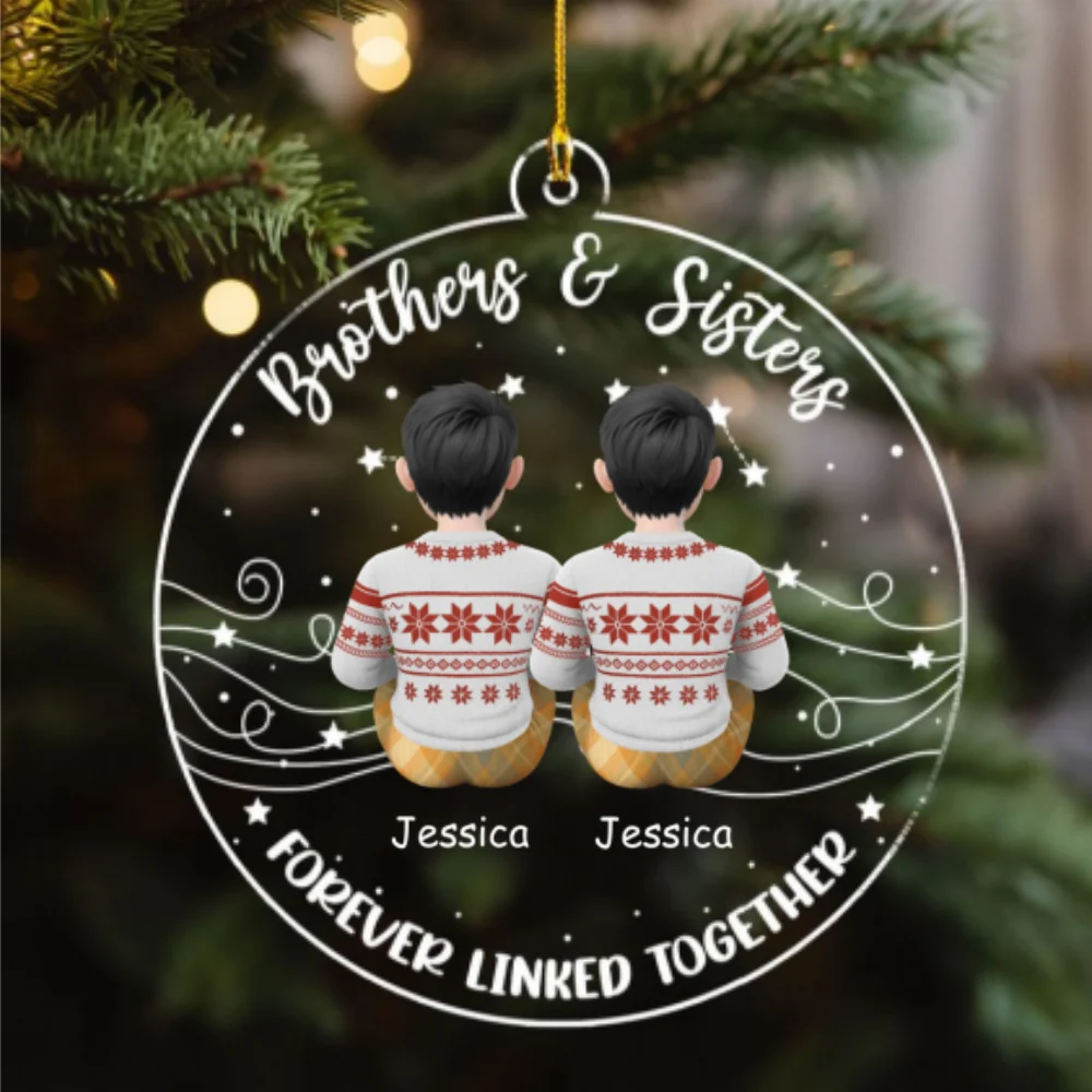 The Love Between Family - Personalized Custom Acrylic Ornament - Image 6