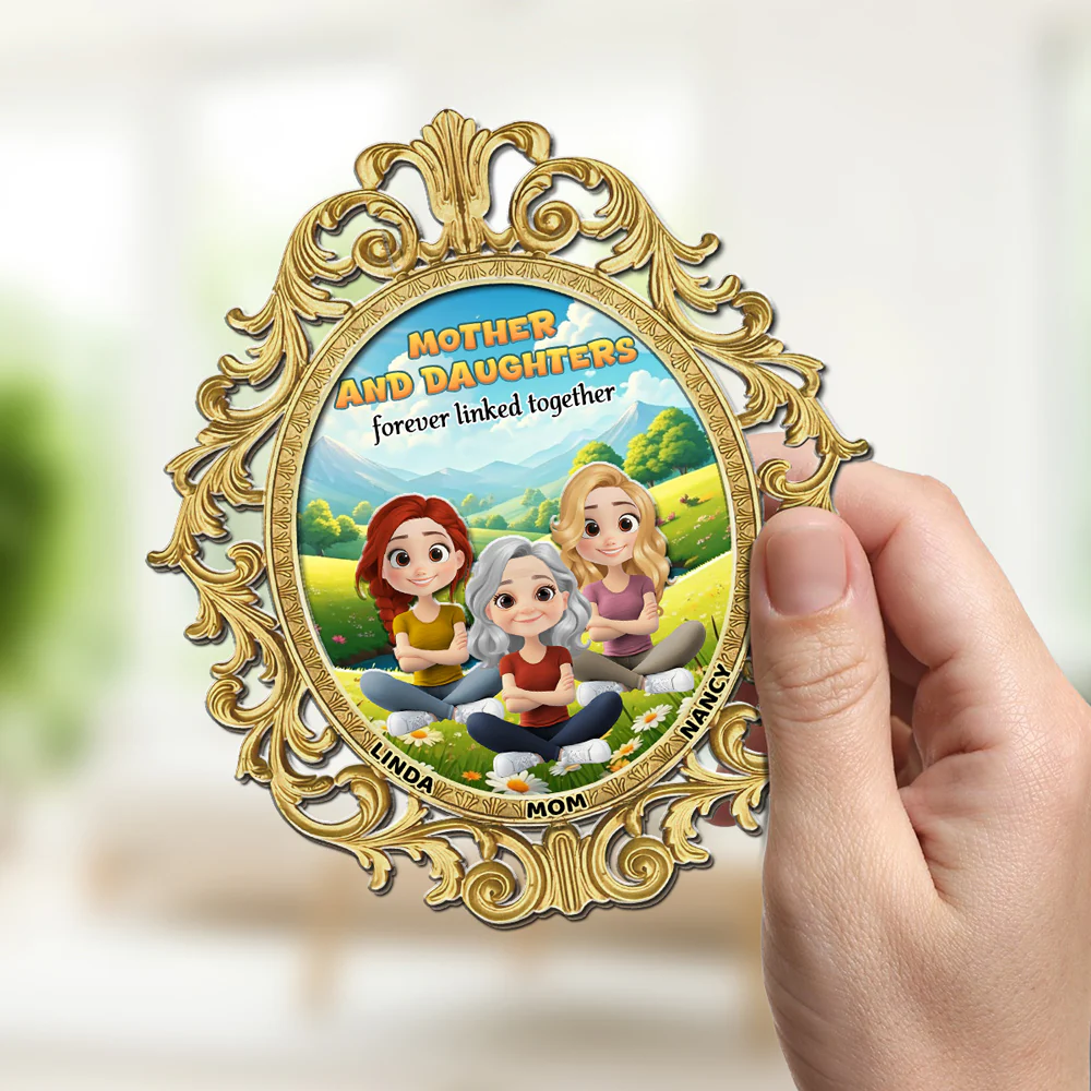The Love Between Mother And Daughter Forever - Personalized Custom Suncatcher - Image 2