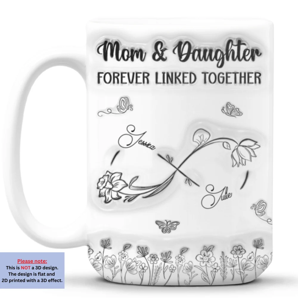The Love Between Mother And Daughter Is Forever - Personalized Custom 3D Inflated Effect Mug - Image 8