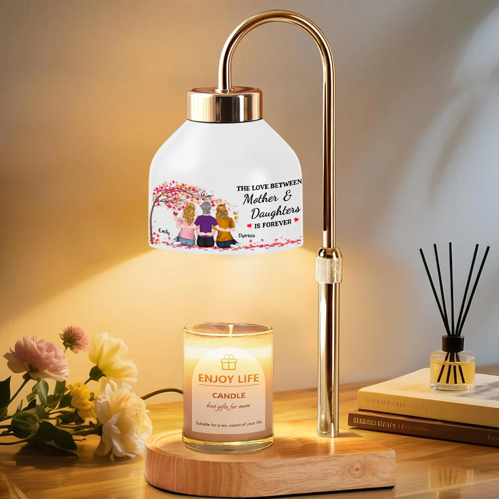 The Love Between Mother And Daughters Is Forever - Personalized Custom Candle Warmer Lamp - Image 2