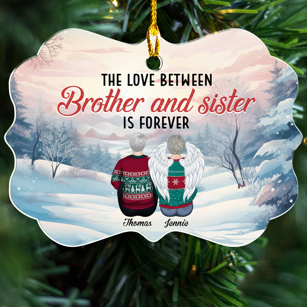 The Love Between - Personalized Custom Acrylic Ornament - Image 2