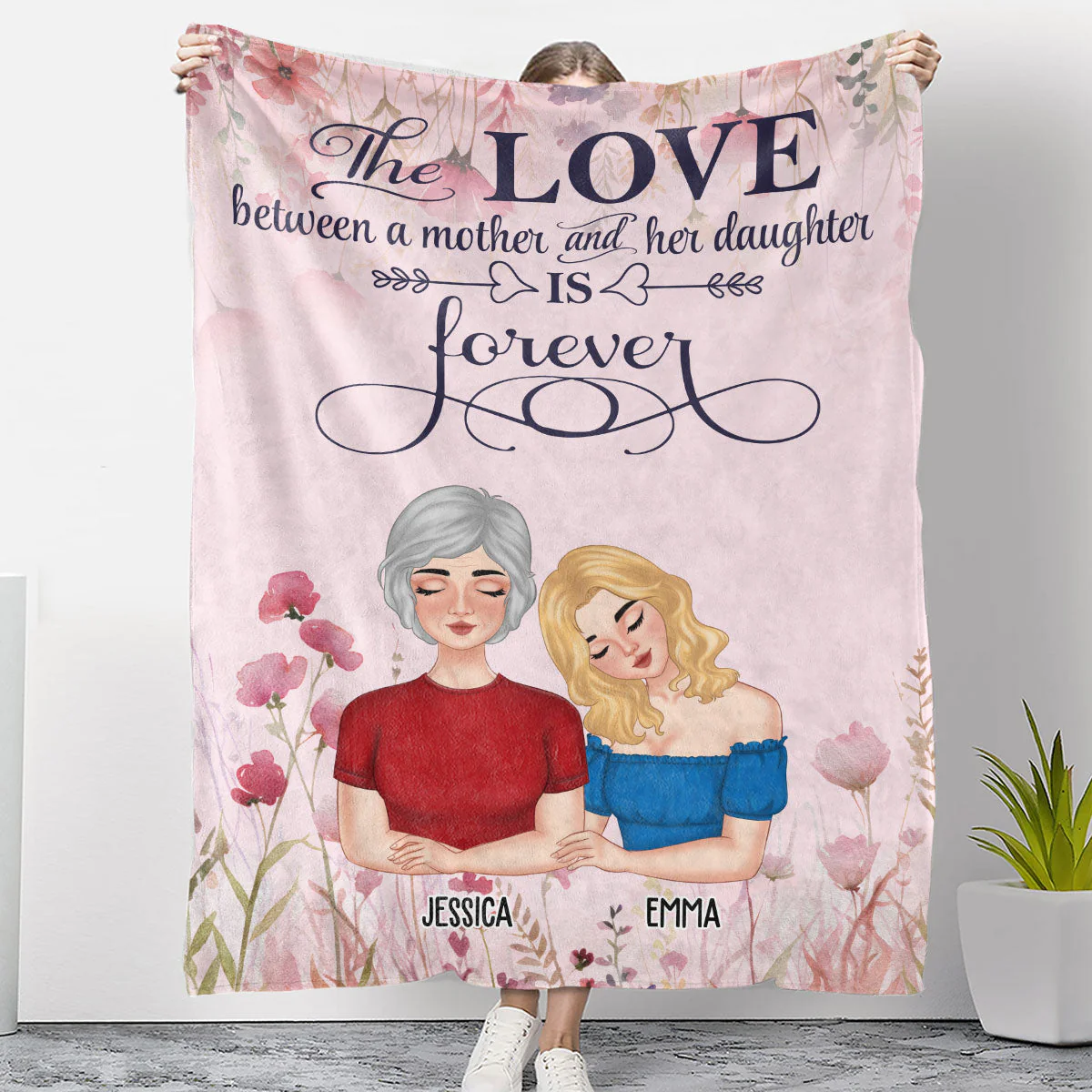 The Love Between - Personalized Custom Fleece Blanket - Image 2