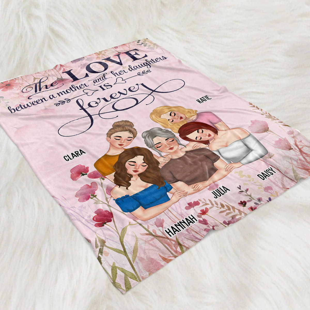 The Love Between - Personalized Custom Fleece Blanket - Image 4