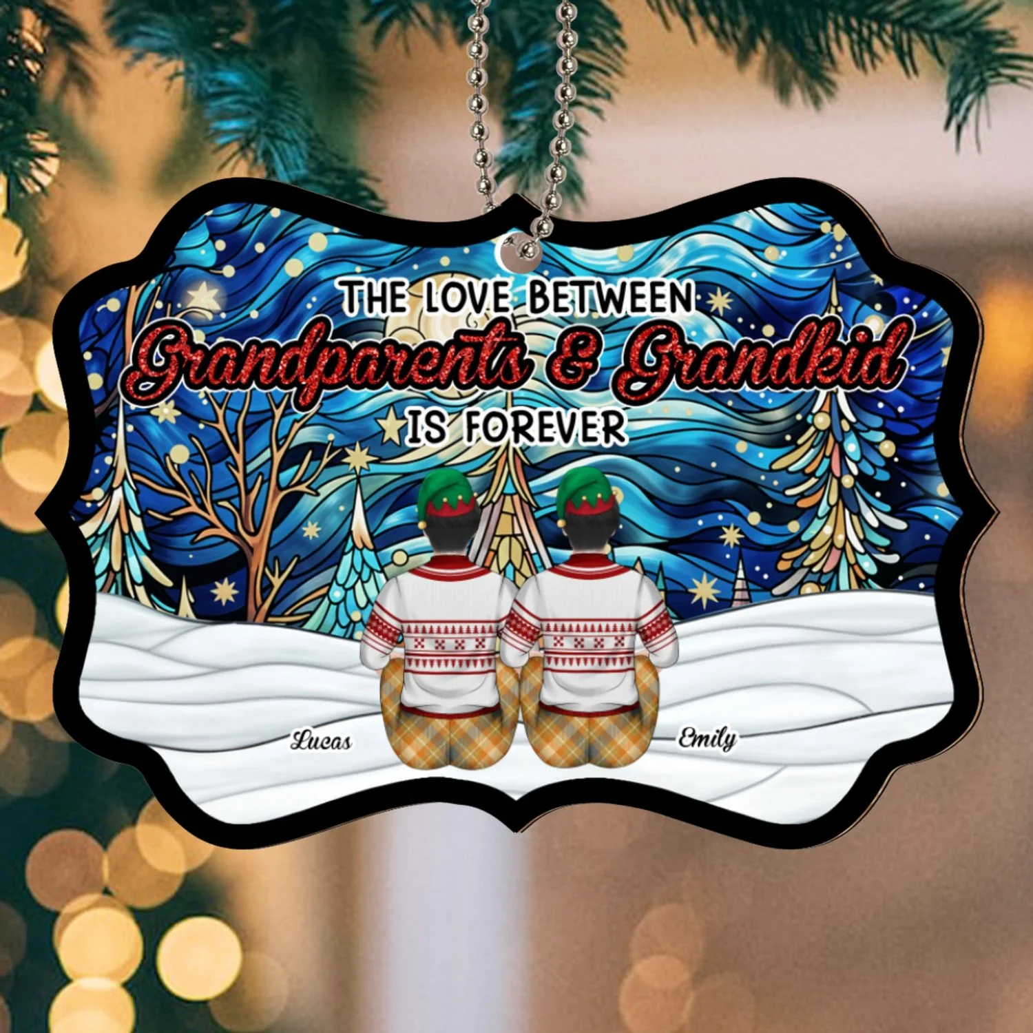The Love Between - Personalized Custom Suncatcher Ornament - Image 6