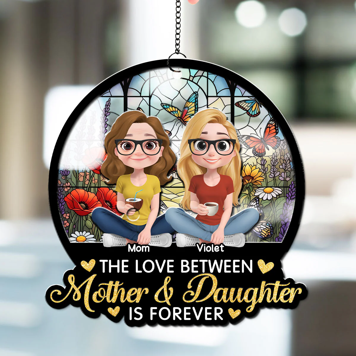 The Love By Heart - Personalized Custom Suncatcher - Image 4