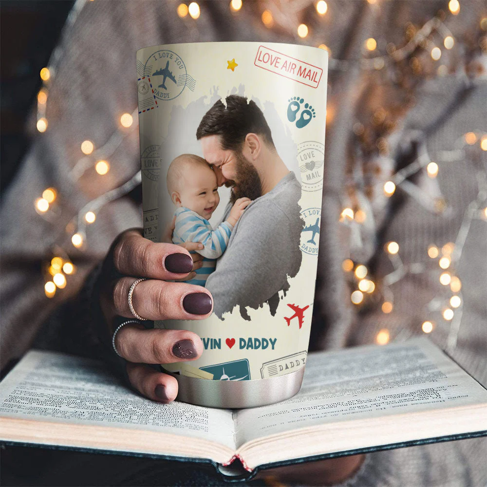 The Love I Hold For You Daddy Photo - Personalized Custom Tumbler - Image 3