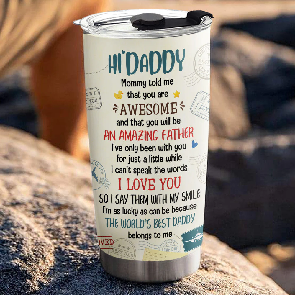 The Love I Hold For You Daddy Photo - Personalized Custom Tumbler - Image 4