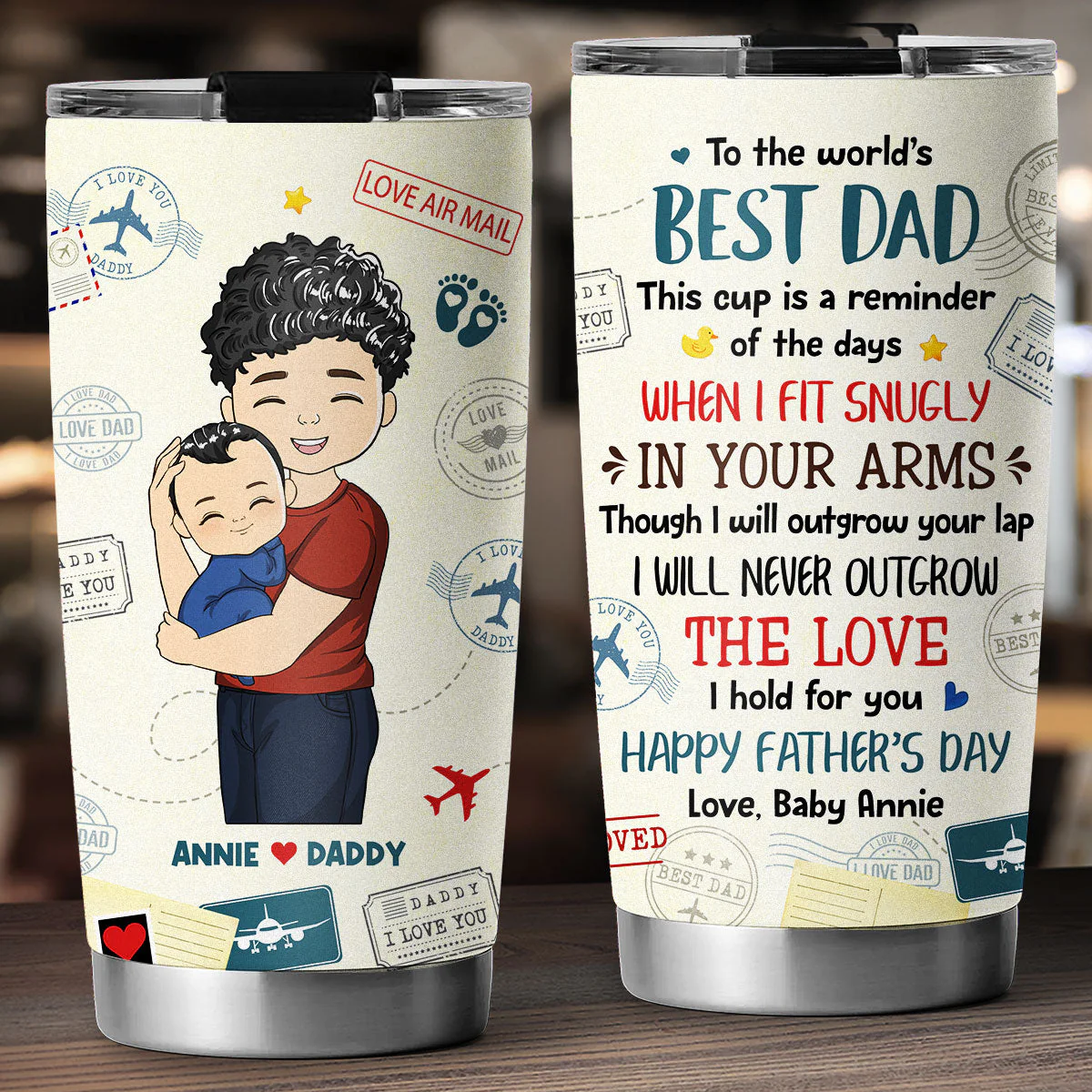 The Love I Hold For You - Personalized Custom Tumbler - Image 5