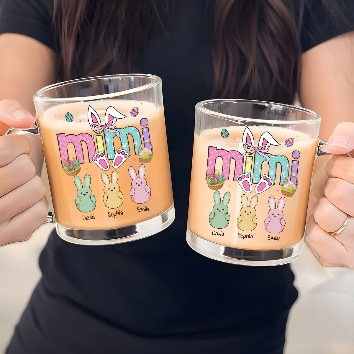 The Love Of Grandma Is Endless - Personalized Custom Glass Mug - Image 4
