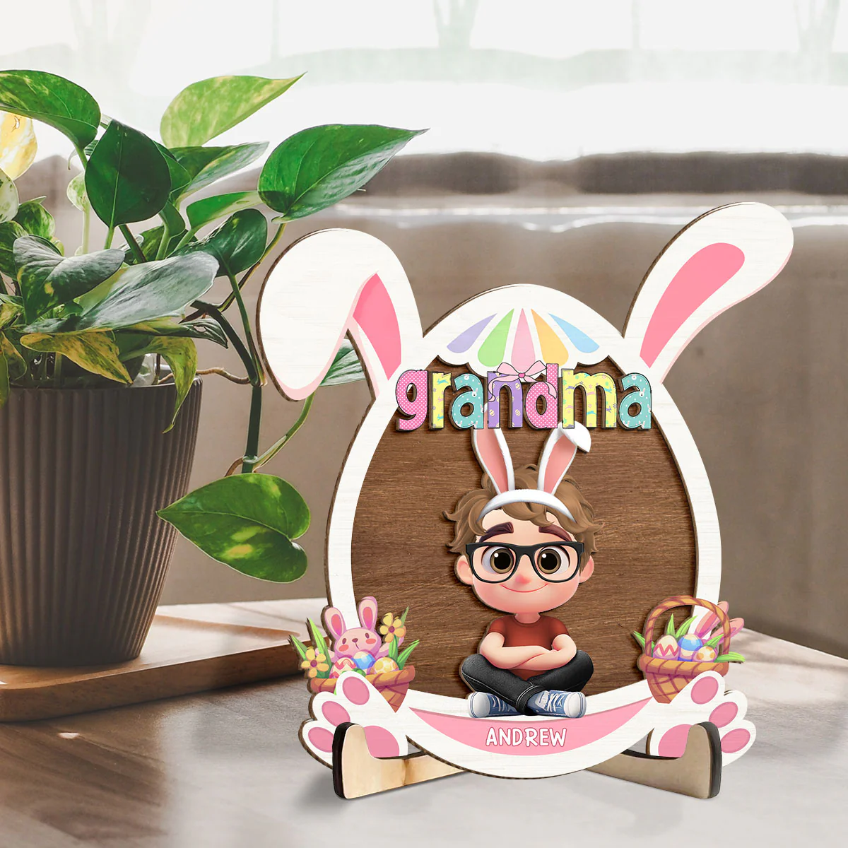 The Love of Grandma Is Pure Magic - Personalized Custom Wooden Plaque - Image 2