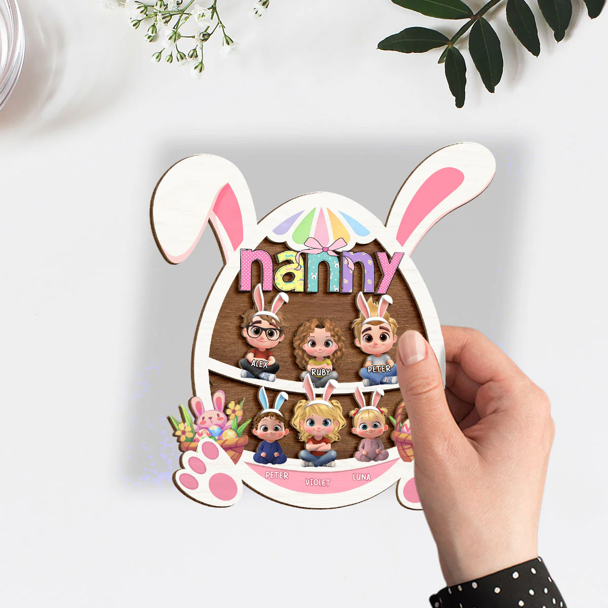The Love of Grandma Is Pure Magic - Personalized Custom Wooden Plaque - Image 4